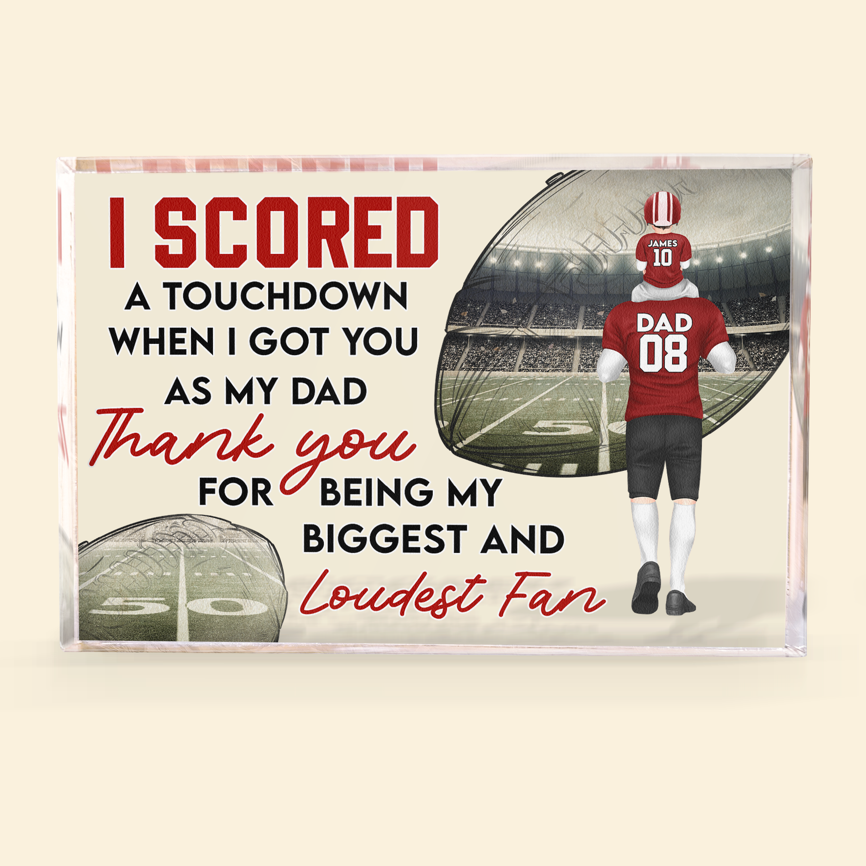 I Scored A Touchdown - Personalized Rectangle Acrylic Plaque
