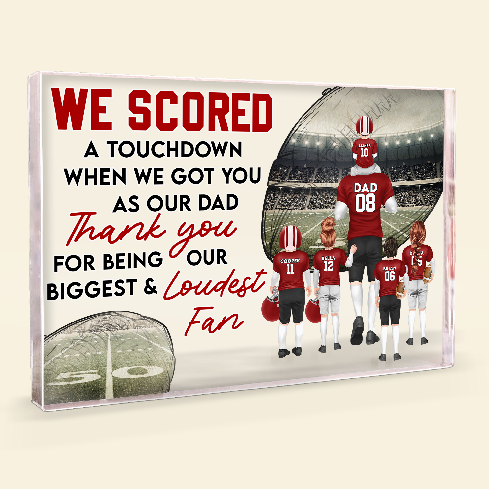 I Scored A Touchdown - Personalized Rectangle Acrylic Plaque