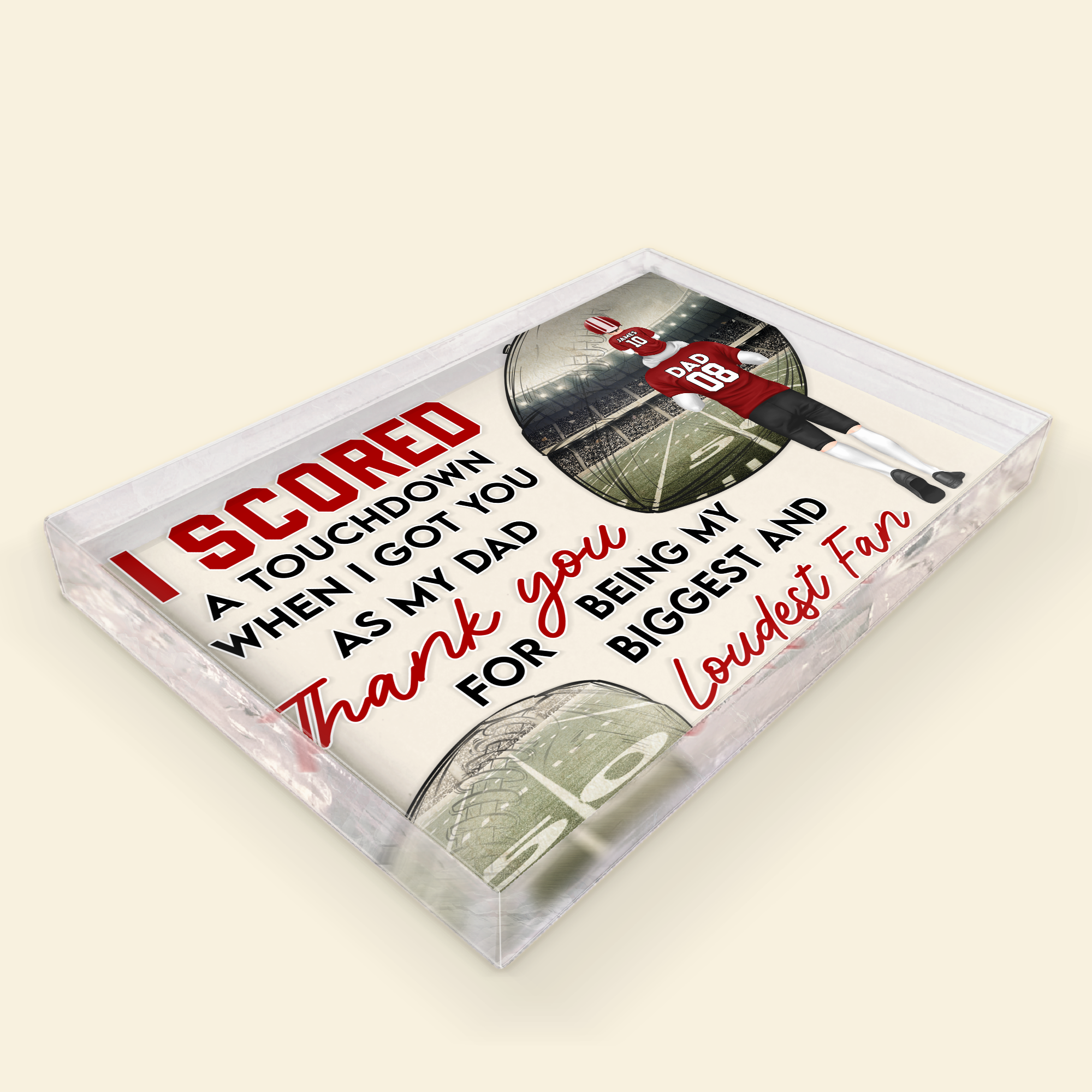 I Scored A Touchdown - Personalized Rectangle Acrylic Plaque