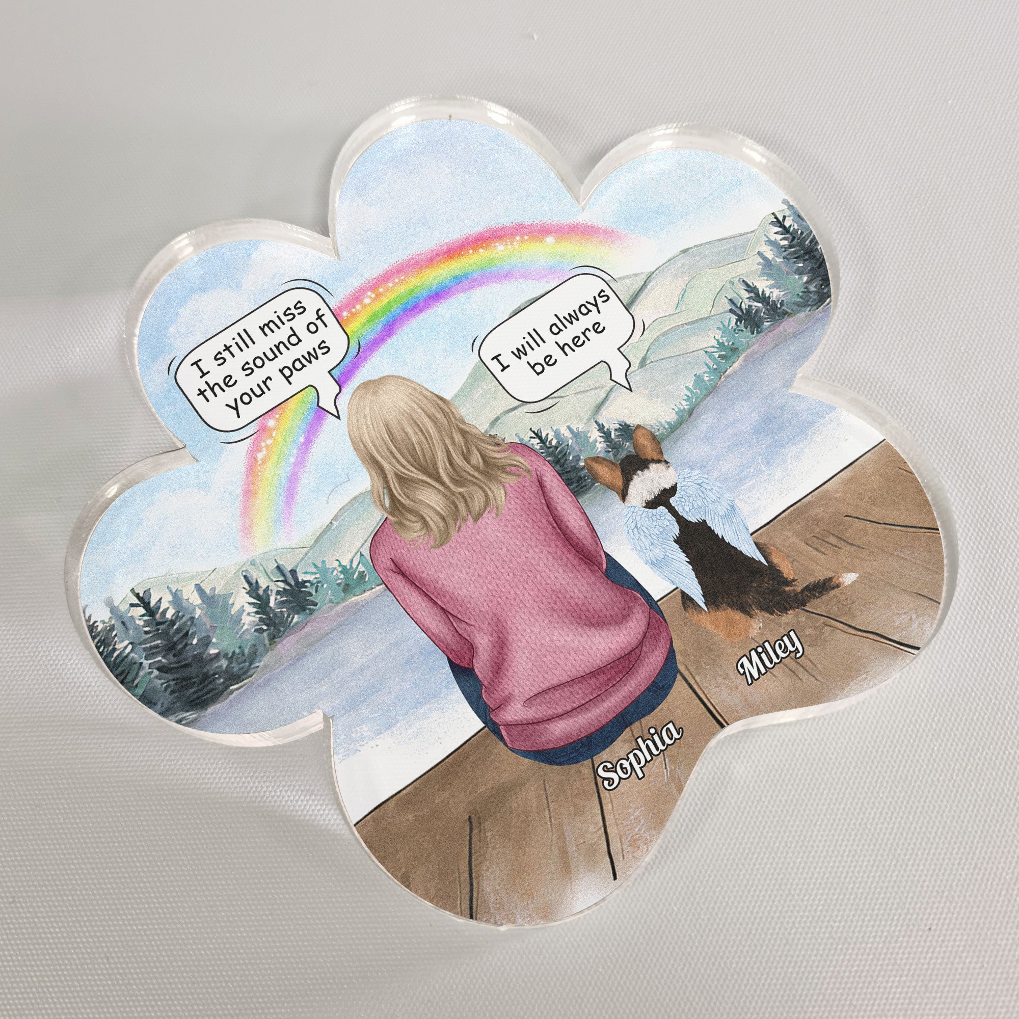 I Still Miss The Sound Of Your Paws - Personalized Custom Shaped Acrylic Plaque - Memorial, Sympathetic Gift For Pet Loss, Dog & Cat Lovers