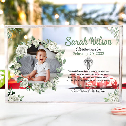 I Thank God - Personalized Acrylic Photo Plaque