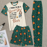 I Tried To Be A Good Girl - Personalized Pajama Shorts Set