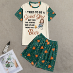 I Tried To Be A Good Girl - Personalized Pajama Shorts Set
