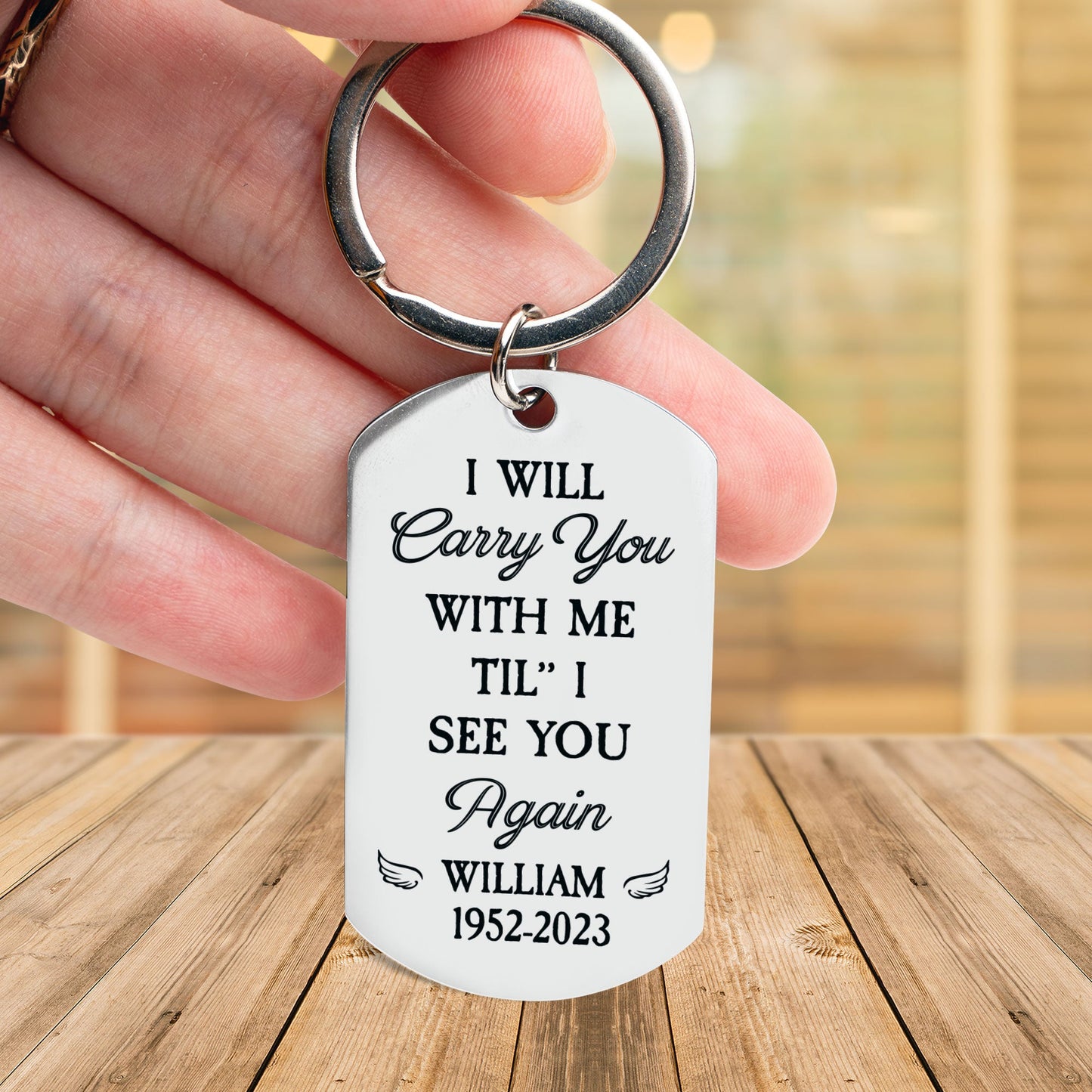 I Will Carry You With Me - Personalized Photo Stainless Steel Keychain