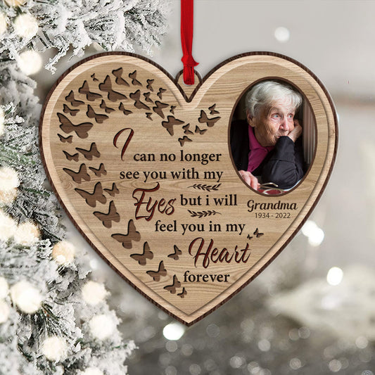 I Will Hold You In My Heart - Personalized Custom Shaped Wooden Photo Ornament