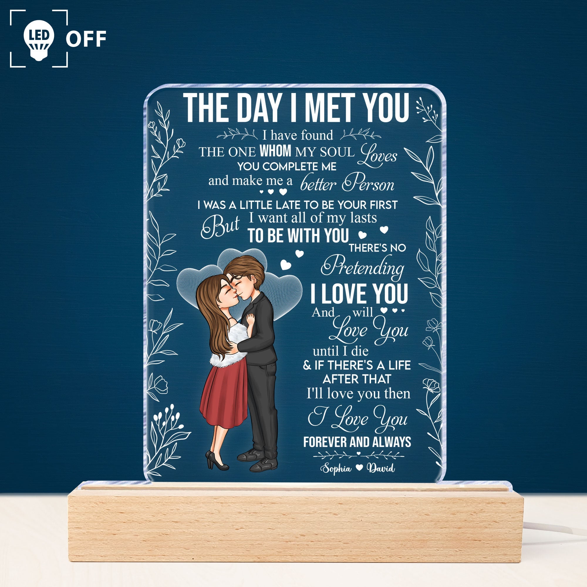 I Will Love You Until I Die - Personalized LED Light