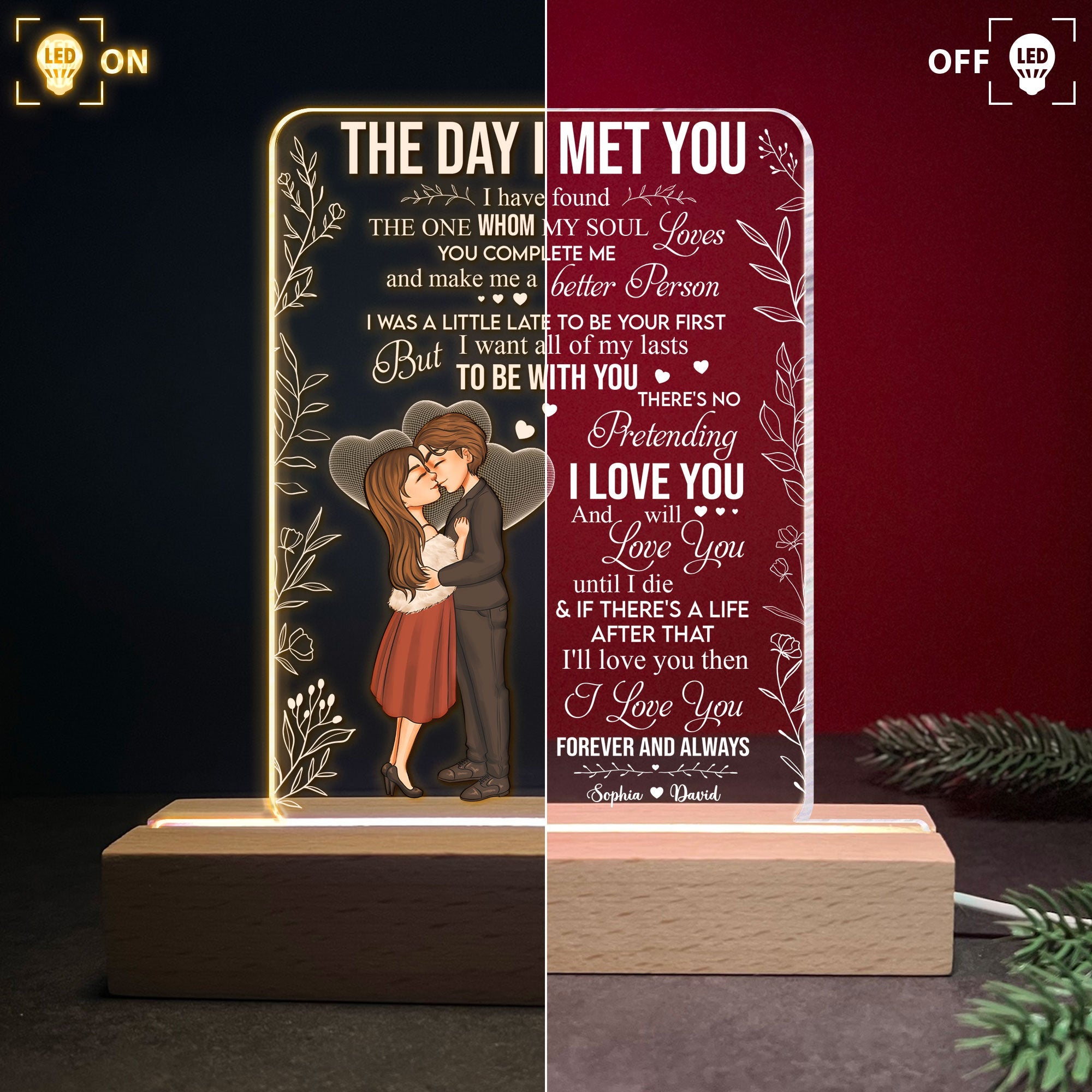 I Will Love You Until I Die - Personalized LED Light
