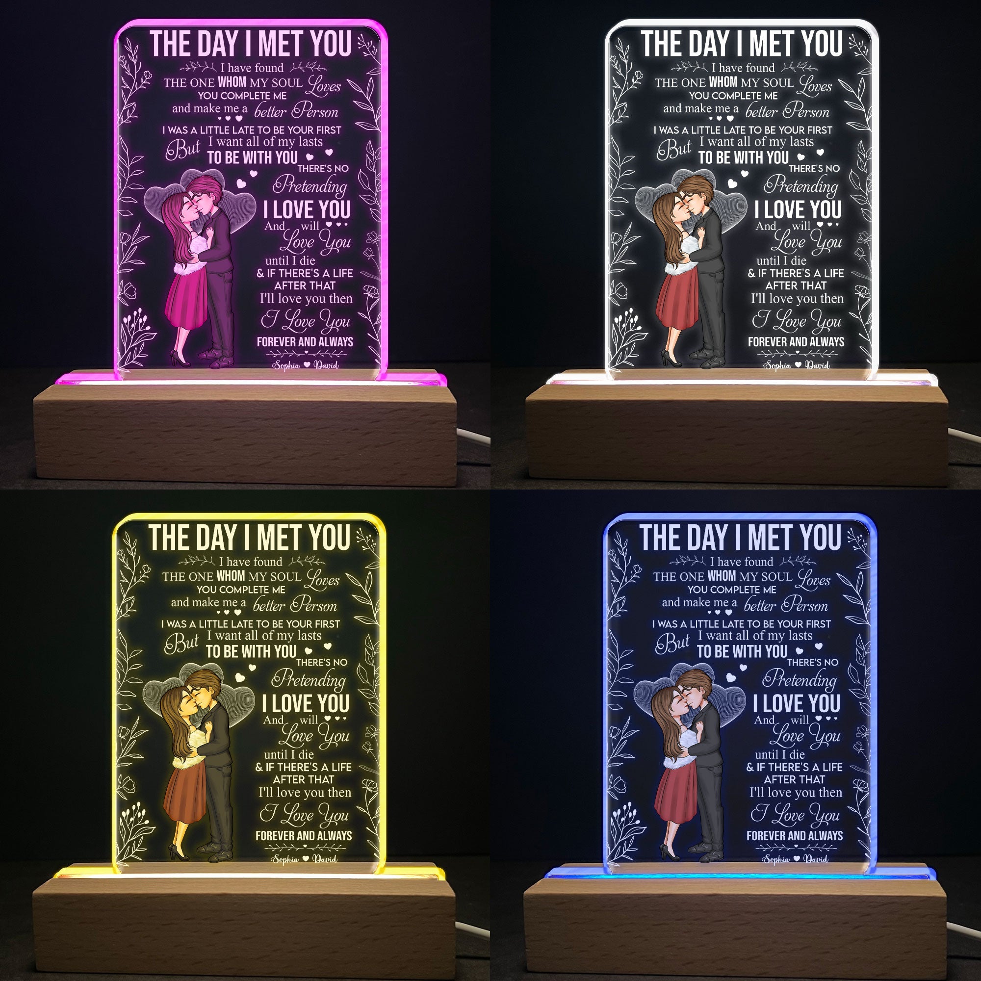 I Will Love You Until I Die - Personalized LED Light