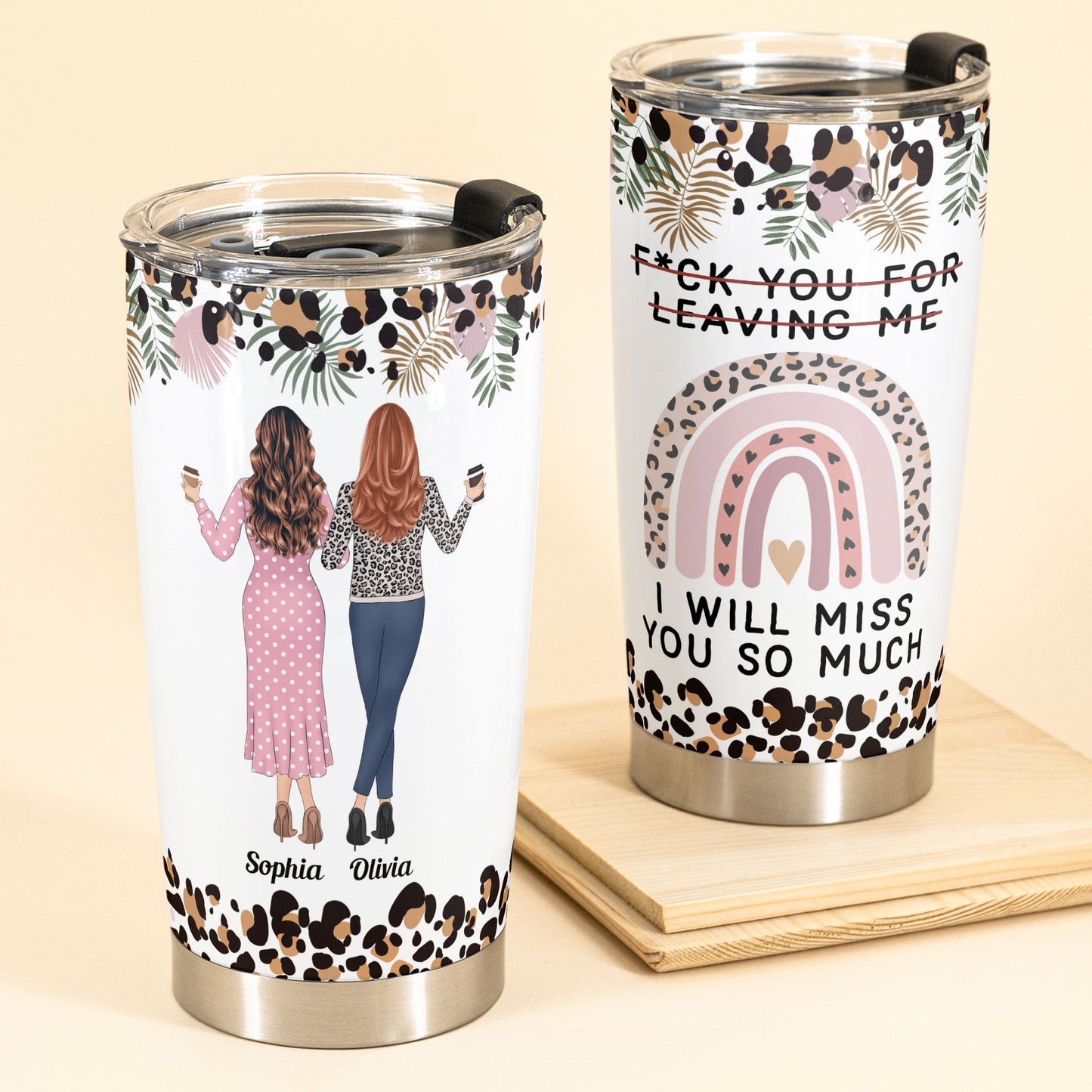 I Will Miss You So Much - Personalized Tumbler Cup - Funny Leaving Gift For Coworkers, Colleagues, Besties