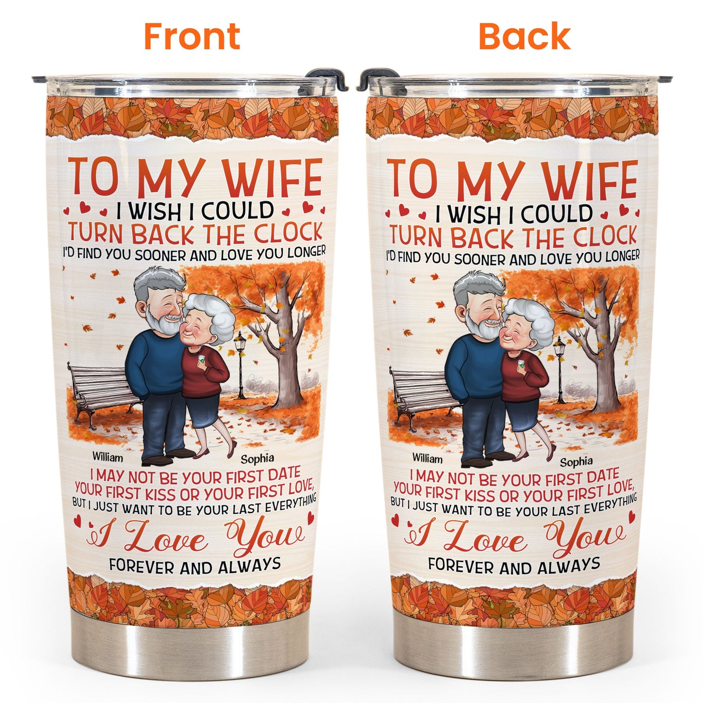 I Wish I Could Turn Back The Clock - Personalized Tumbler Cup - Birthday Gifts For Her, Wife