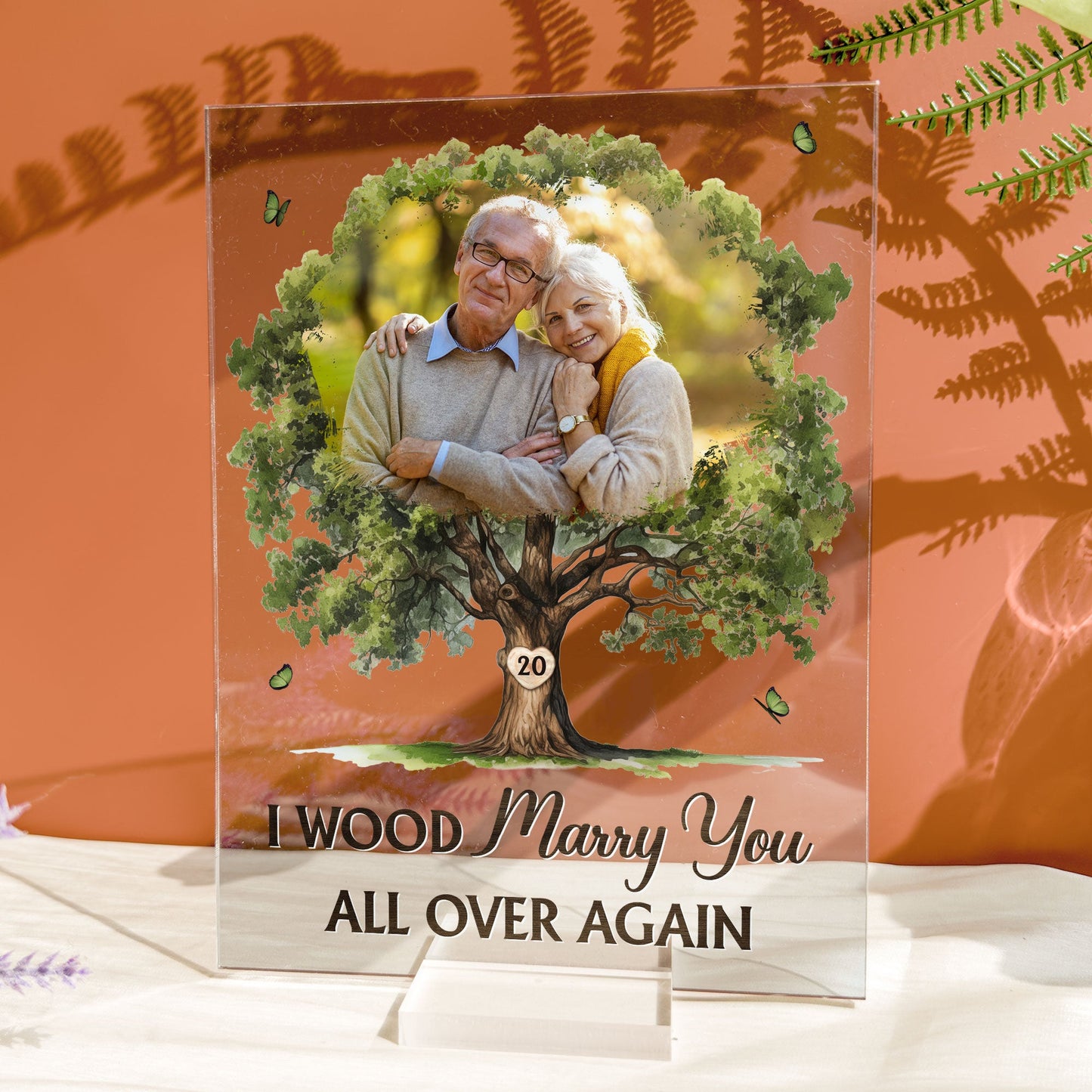 I Wood Marry You - Personalized Acrylic Photo Plaque