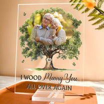 I Wood Marry You - Personalized Acrylic Photo Plaque