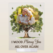 I Wood Marry You - Personalized Acrylic Photo Plaque