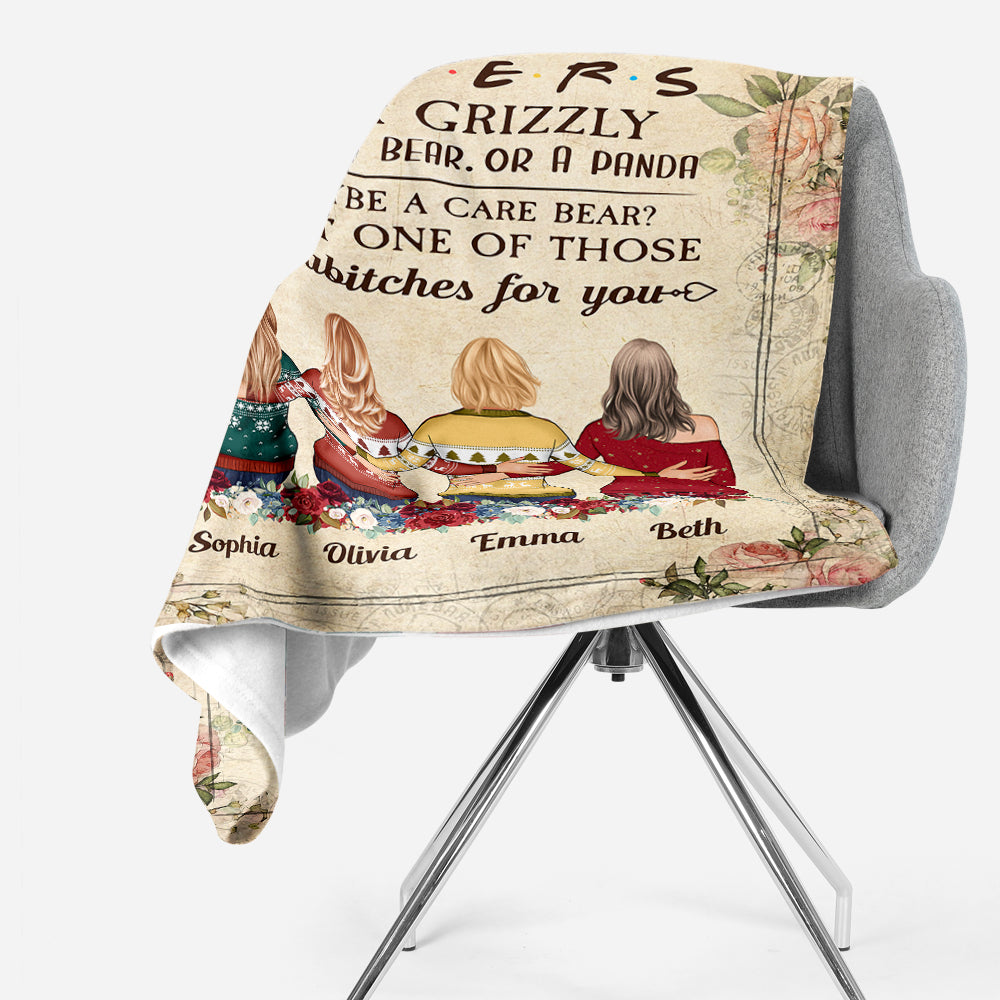 I Would Fight A Bear For You - Personalized Blanket - Birthday Gift For Friends - Hugging Friends