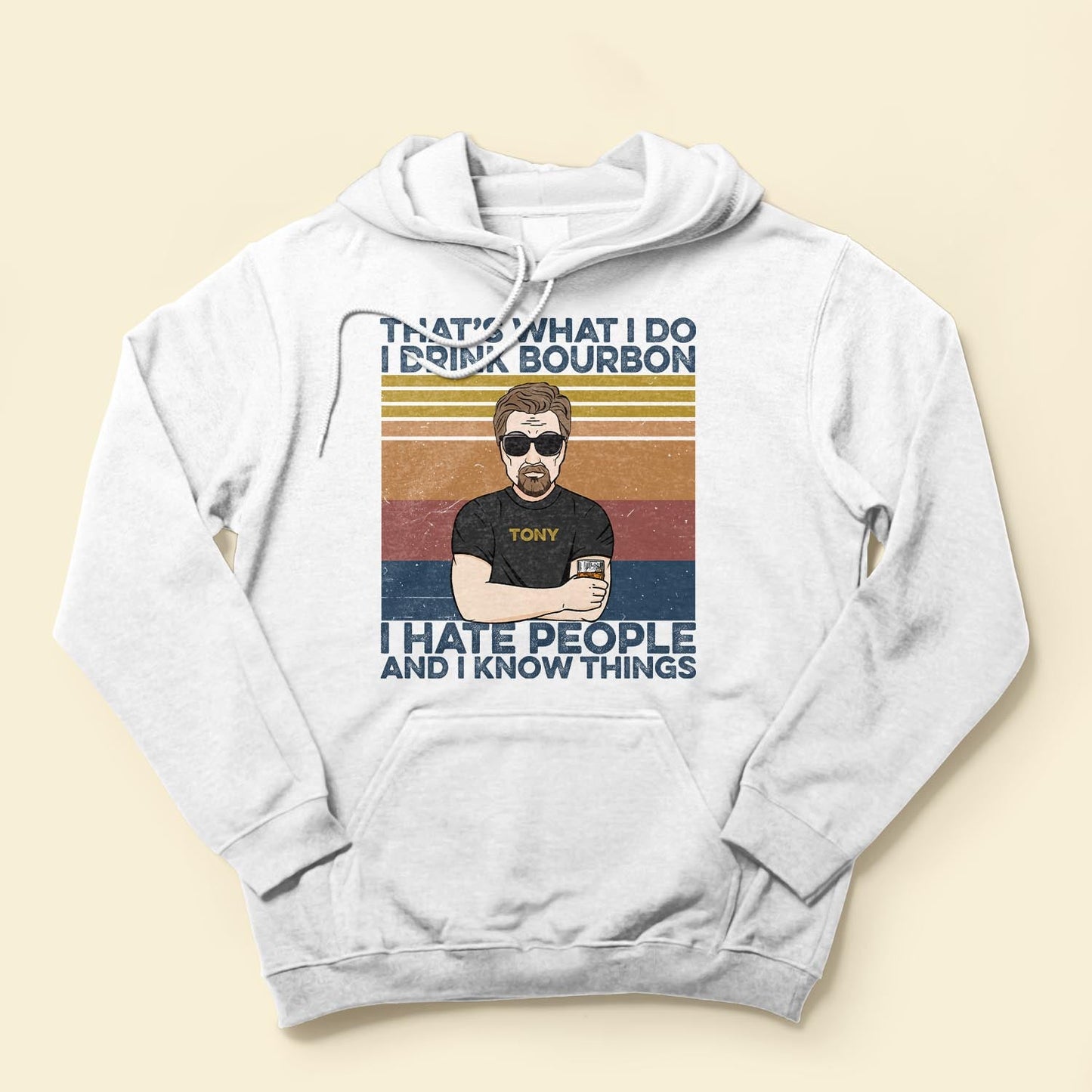 I Drink Bourbon I Hate People - Personalized Shirt - Gift For Dad - Vintage shirt