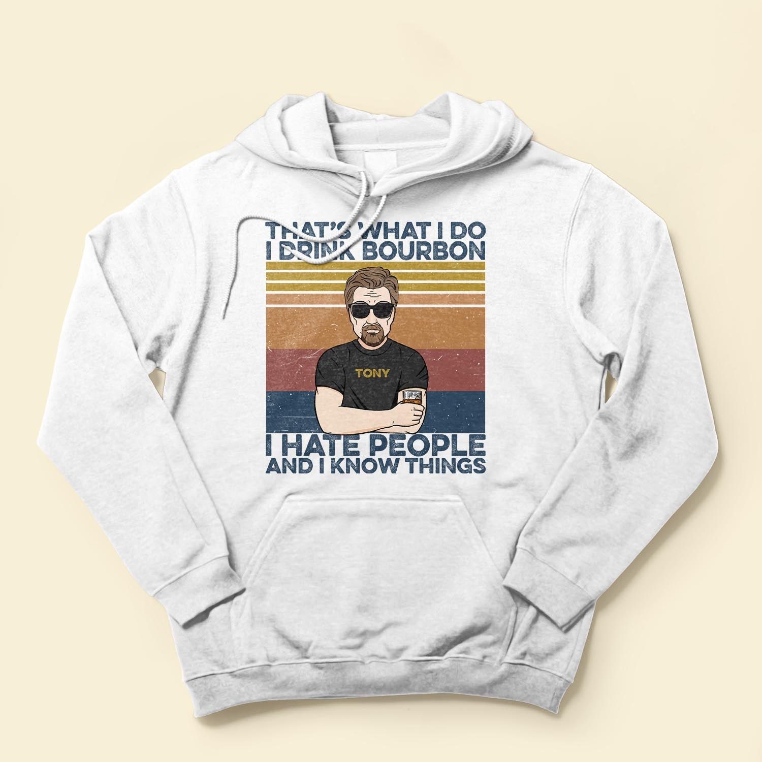 I Drink Bourbon I Hate People - Personalized Shirt - Gift For Dad - Vintage shirt
