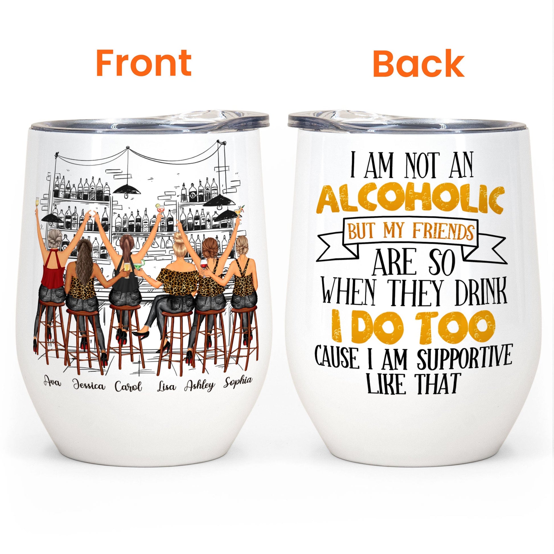 Insulated Wine Tumbler With Lid I'm Not Drunk I'm Speaking in Cursive Gift  for Mom / Best Friend / Wife / Christmas Gift 