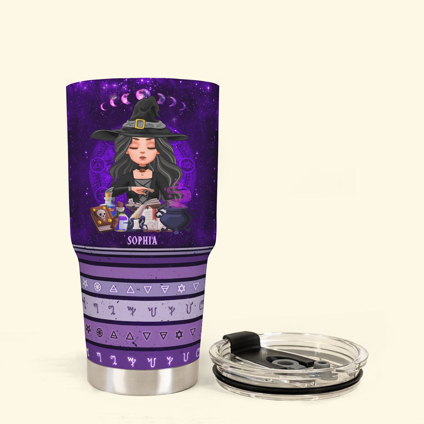 I'm Not Sugar & Spice & Everything Nice - Personalized 30oz Tumbler - Birthday, Funny, Halloween Gift For Witches, Witch Craft - Grimoire