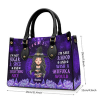 I'm Not Sugar & Spice & Everything Nice - Personalized Leather Bag - Grimoire