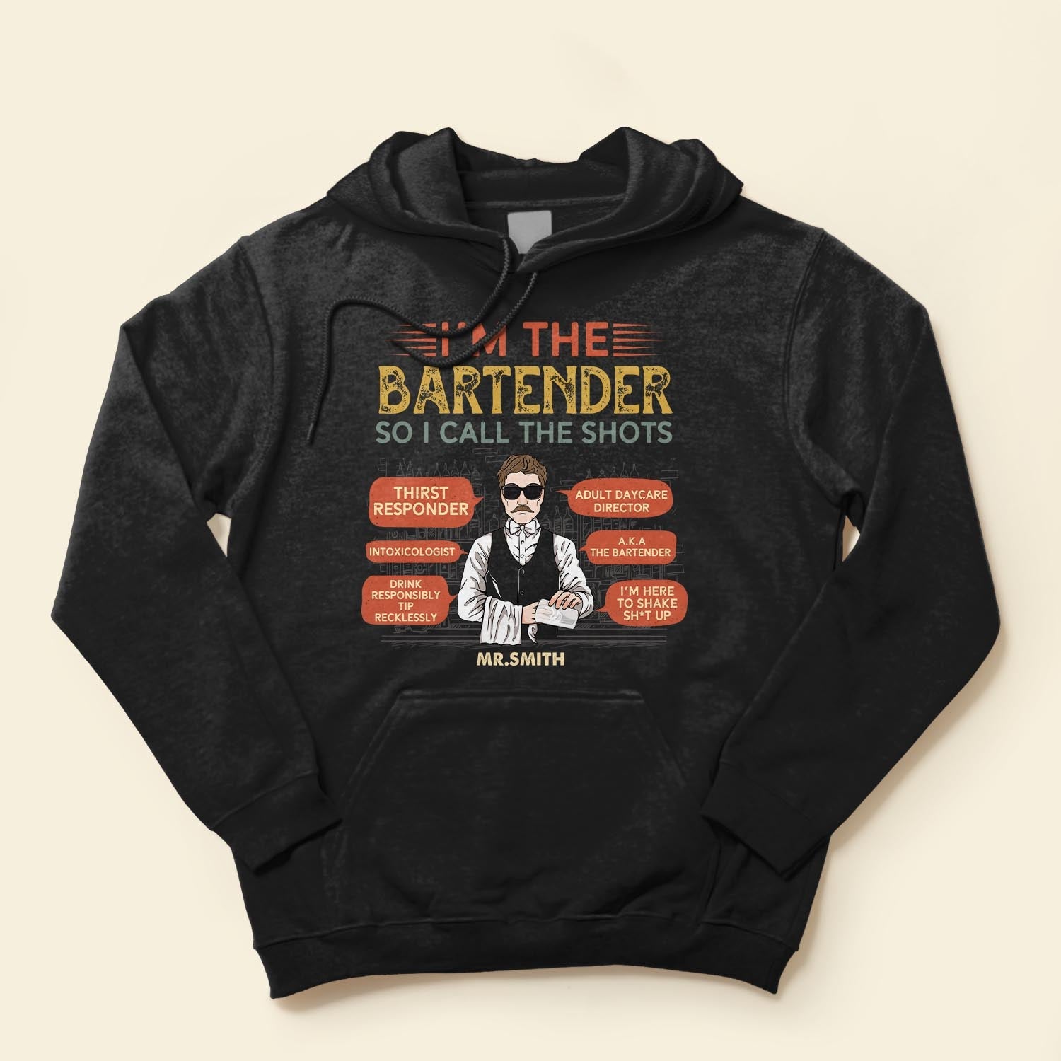 I'm The Bartender So I Call The Shots - Personalized Shirt - Birthday, Funny Gift For Bartender 