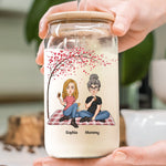 I'd Walk Through Fire For You Daughter - Personalized Clear Glass Cup