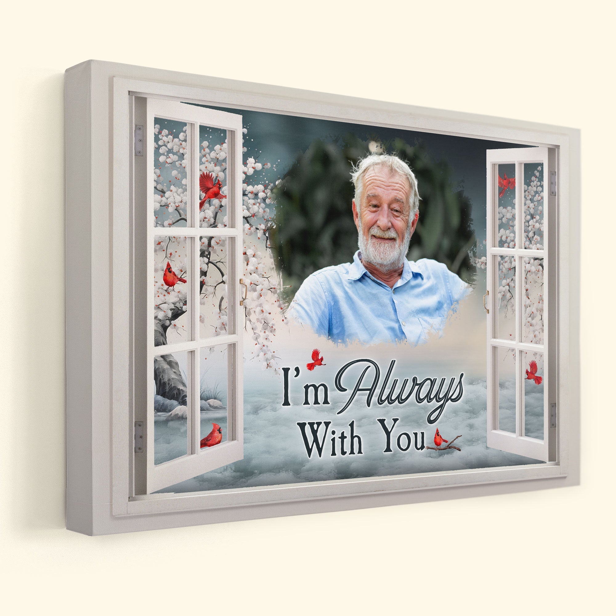 I'm Always With You Memorial - Personalized Photo Wrapped Canvas