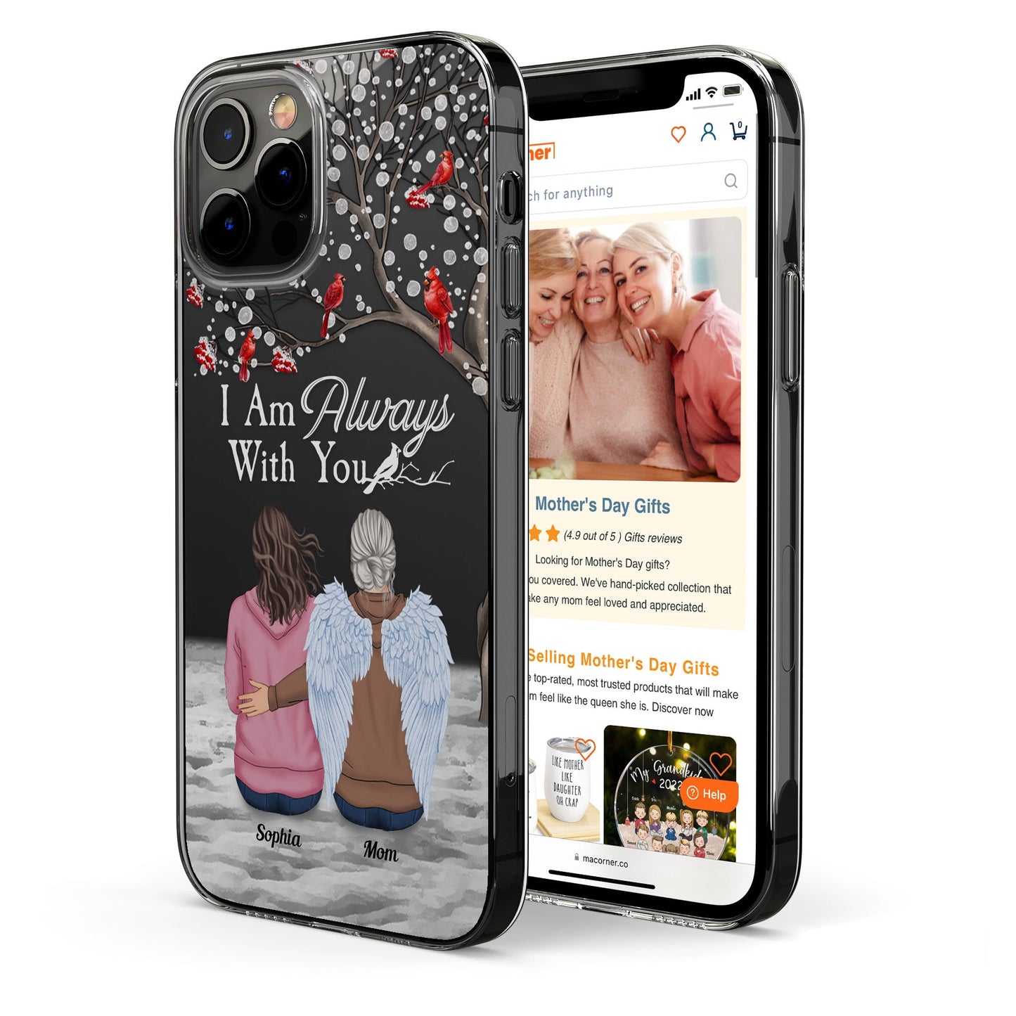 I'm Always With You - Personalized Clear Phone Case