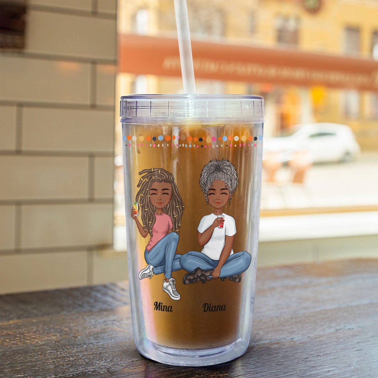 I'd Walk Through Fire - Personalized Acrylic Tumbler With Straw