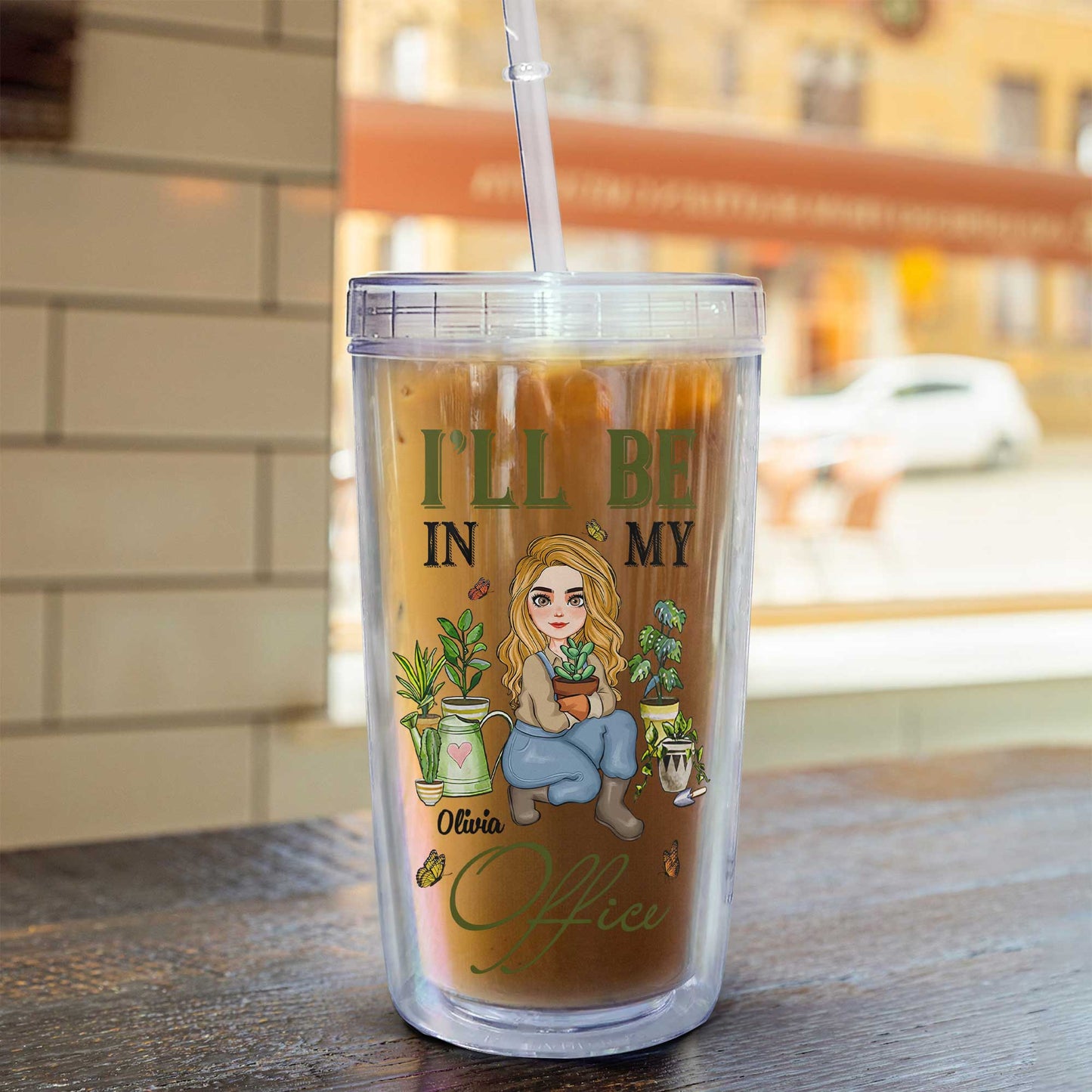 I'll Be In My Office - Personalized Acrylic Tumbler With Straw