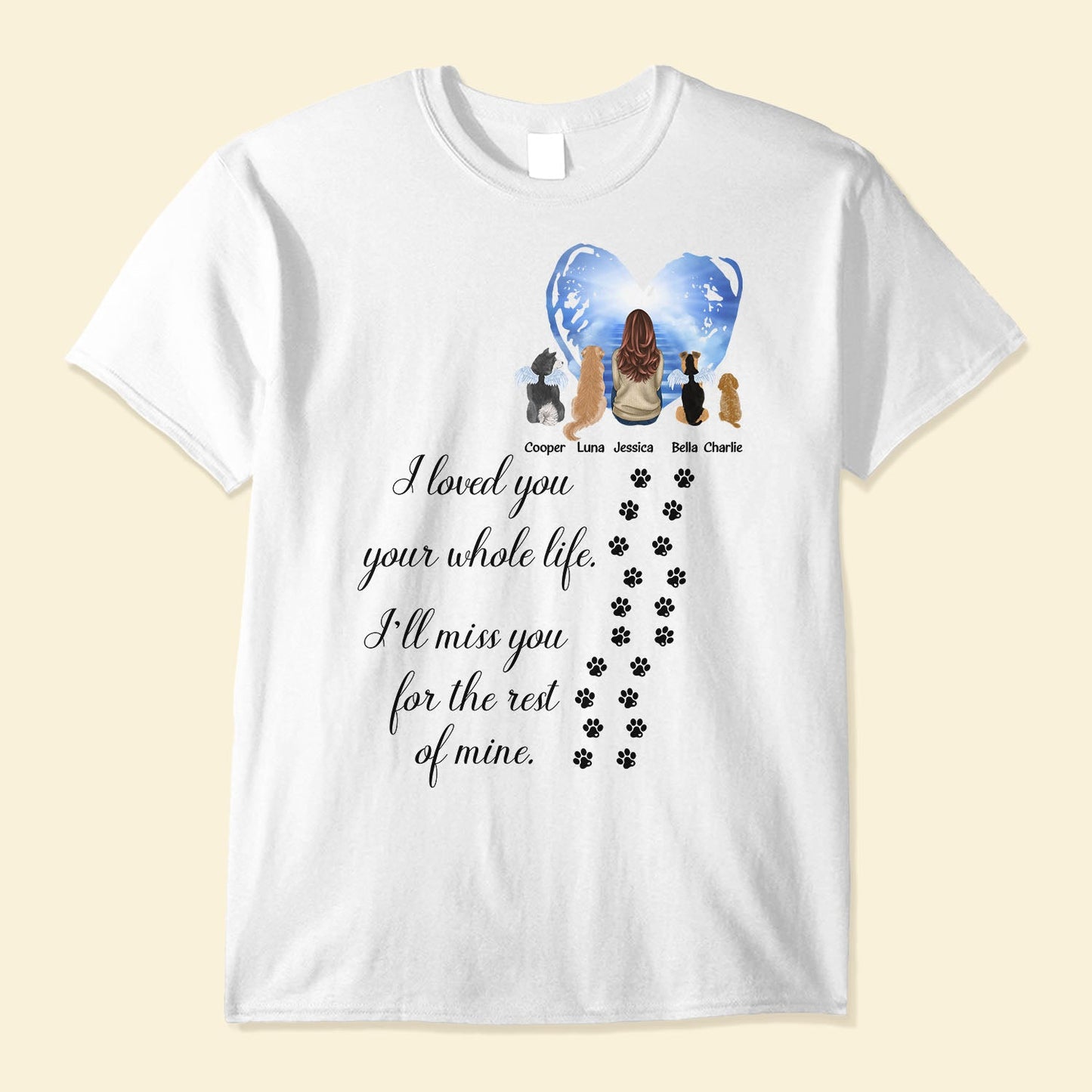 I'll Miss You For The Rest Of Mine Pet Memorial - Personalized Shirt