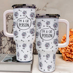 I'm A Cat Person - Personalized Photo 40oz Tumbler With Straw