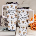 I'm A Dog Person - Personalized Photo 40oz Tumbler With Straw