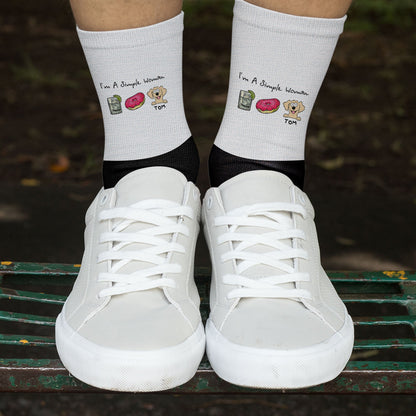 I'm A Simple Woman - Dog Version - Personalized Crew Socks