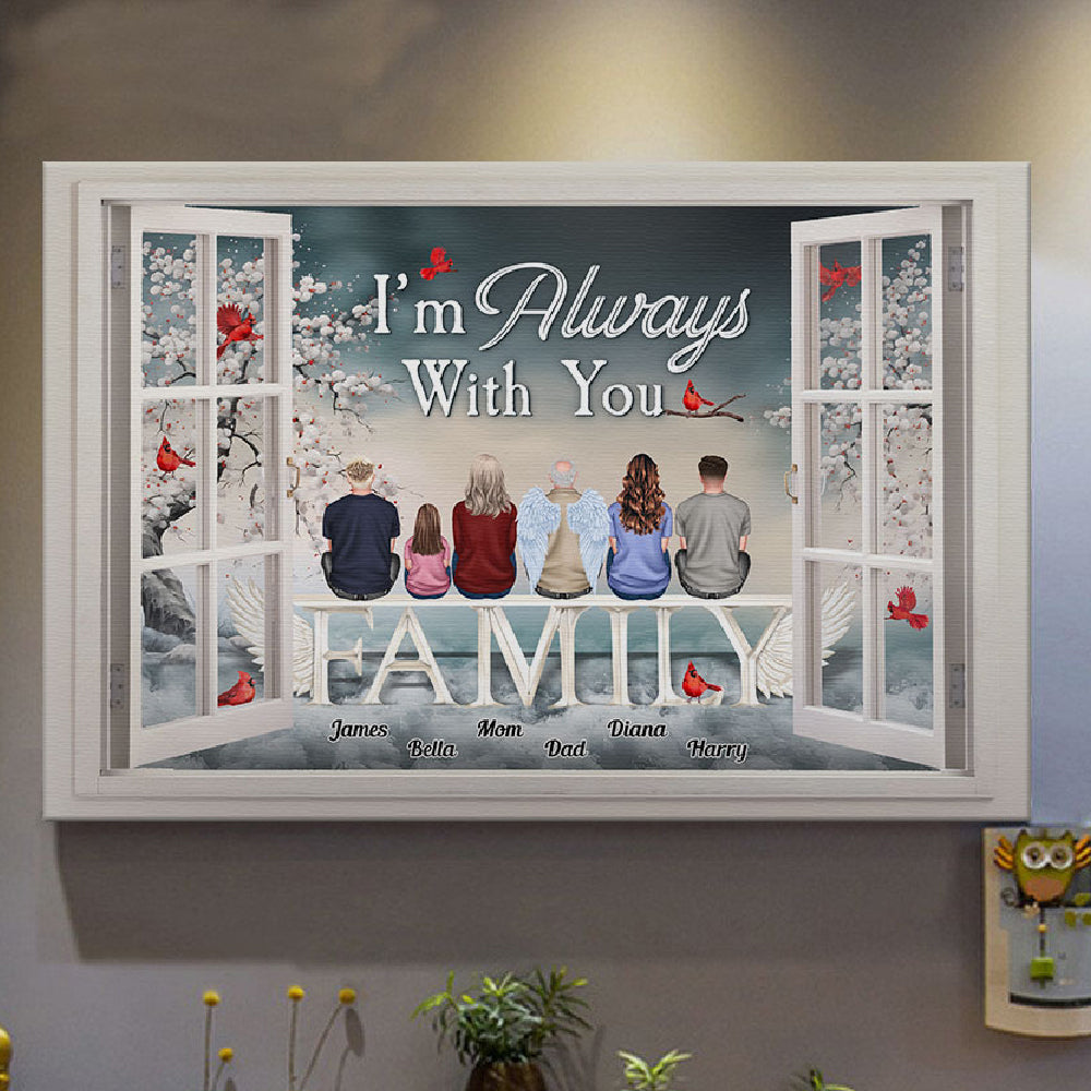 I'm Always With You Memorial - Personalized Wrapped Canvas