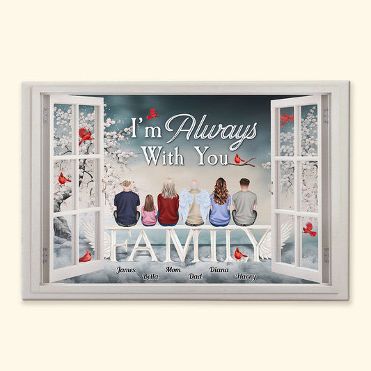 I'm Always With You Memorial - Personalized Wrapped Canvas