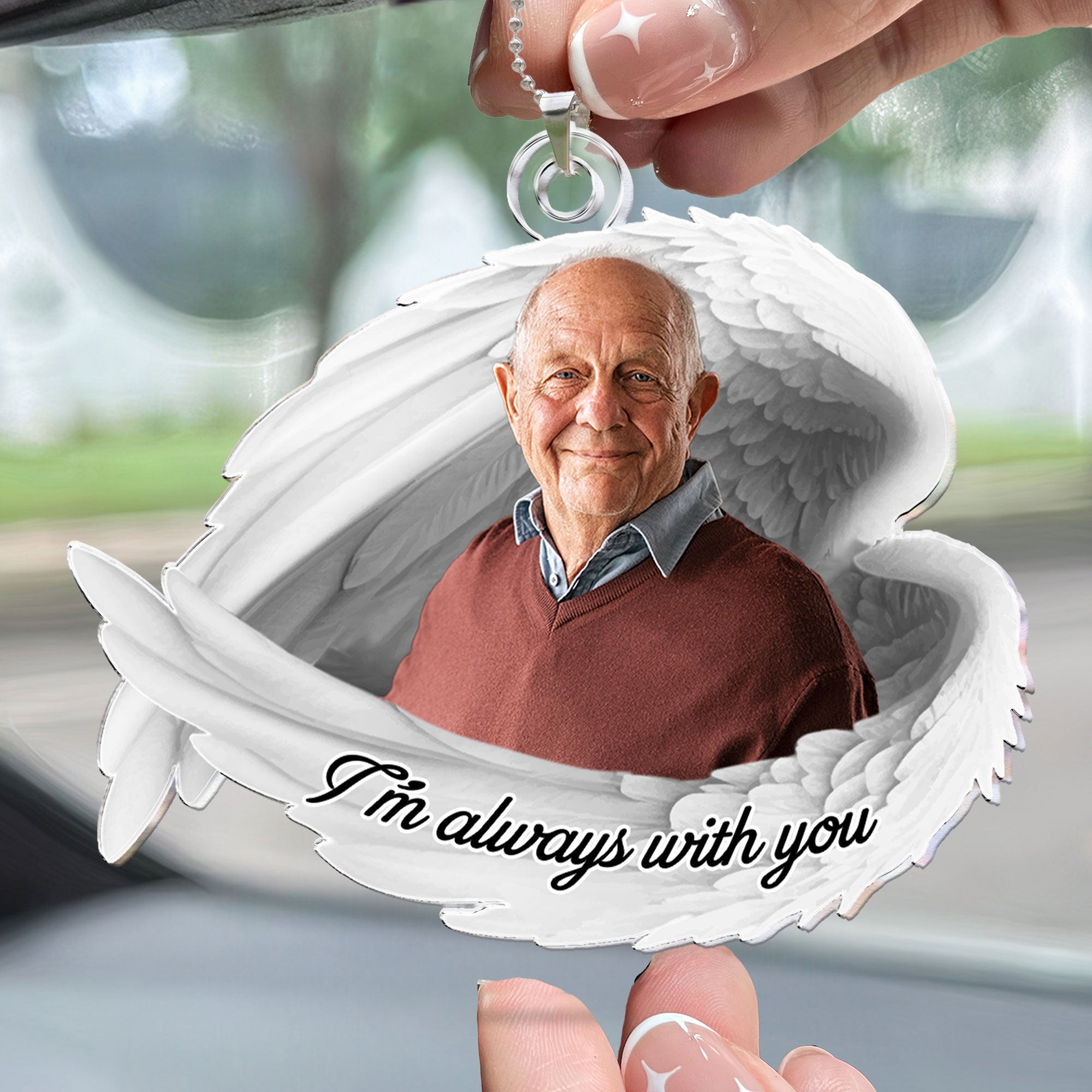 I'm Always With You - Personalized Photo Rear View Mirror Accessory