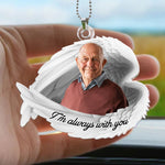 I'm Always With You - Personalized Photo Rear View Mirror Accessory