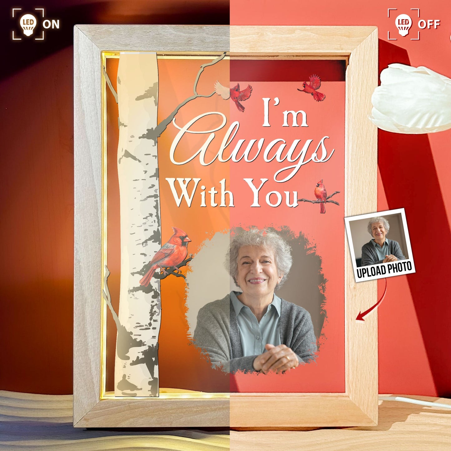 I'm Always With You - Personalized Photo Frame Lamp