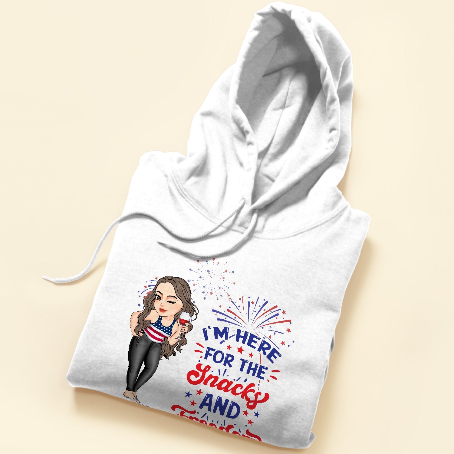 I'm Here For The Snacks And Freedom - Personalized Shirt