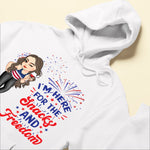 I'm Here For The Snacks And Freedom - Personalized Shirt