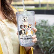 I'm Only Talking To My Dog Today - Personalized Acrylic Tumbler With Strawd Acrylic Insulated Tumbler