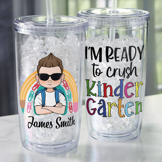 I'm Ready To Crush - Personalized Acrylic Tumbler With Straw