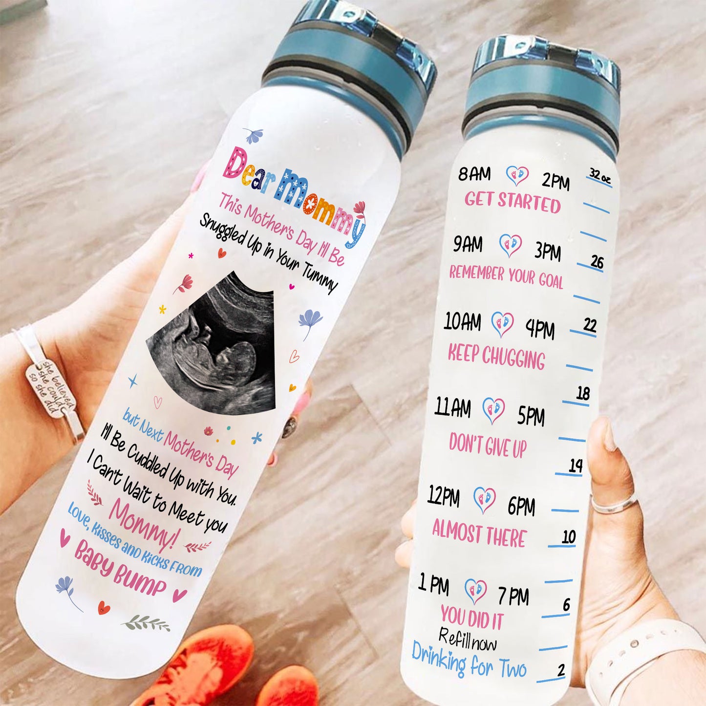 Pregnancy funny quarantine baby belly' Water Bottle