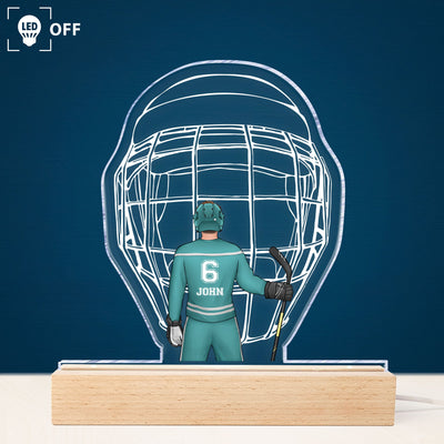 Ice Hockey Player - Personalized LED Light