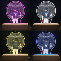 Baseball Player - Personalized LED Light