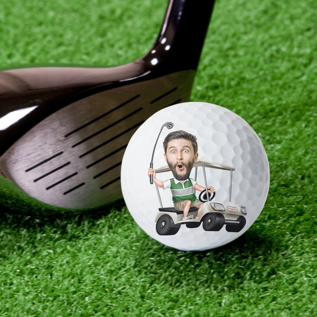 If Found Please Hit Better Than Custom Name Did Funny - Personalized Photo Golf Ball