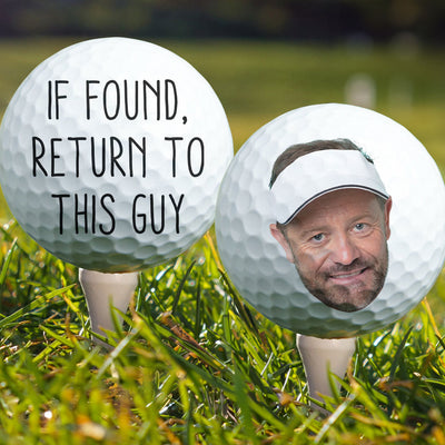 If Found, Return To This Guy Funny Gift For Golfers - Personalized Golf Ball