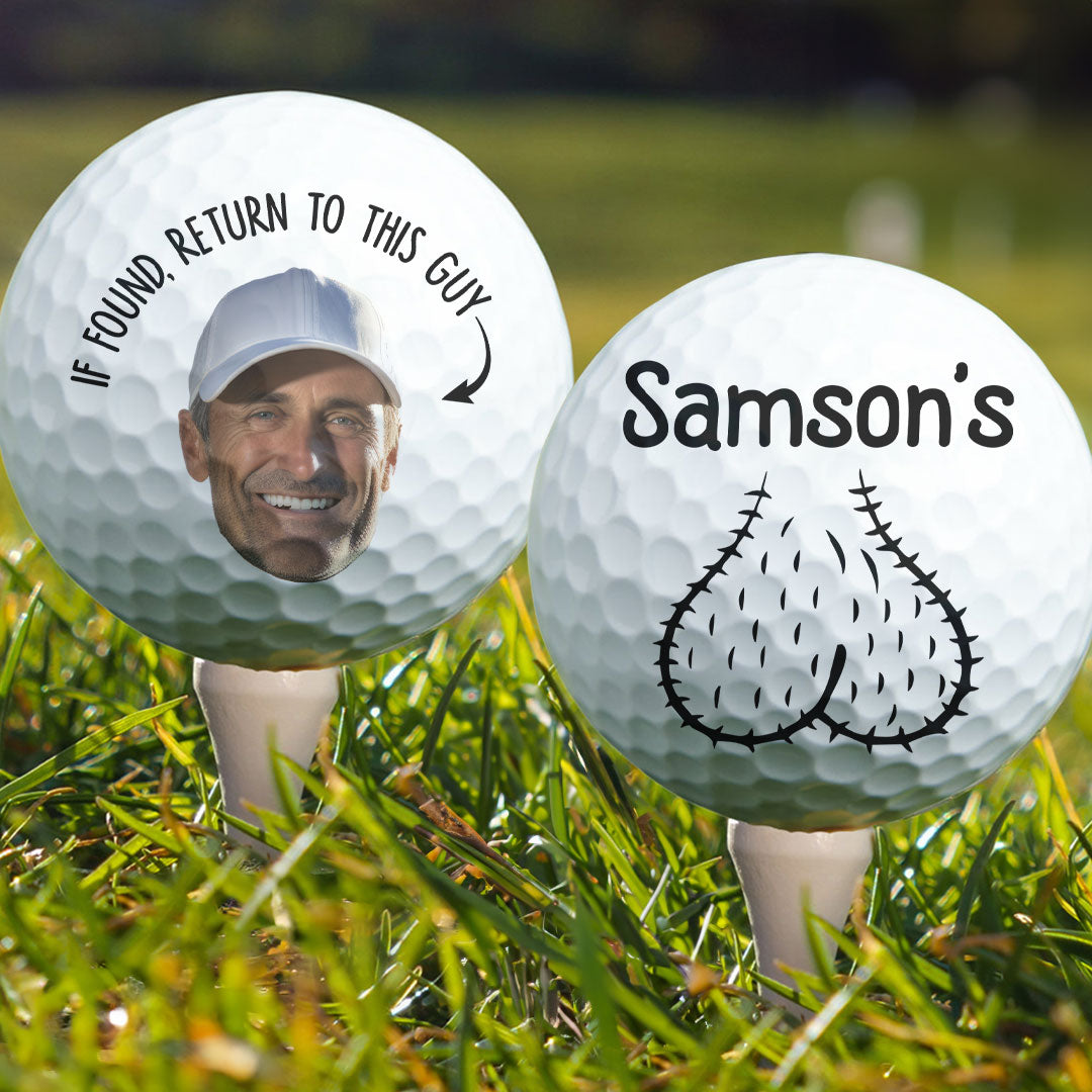 If Found, Return To This Guy Funny Golfer - Personalized Golf Ball
