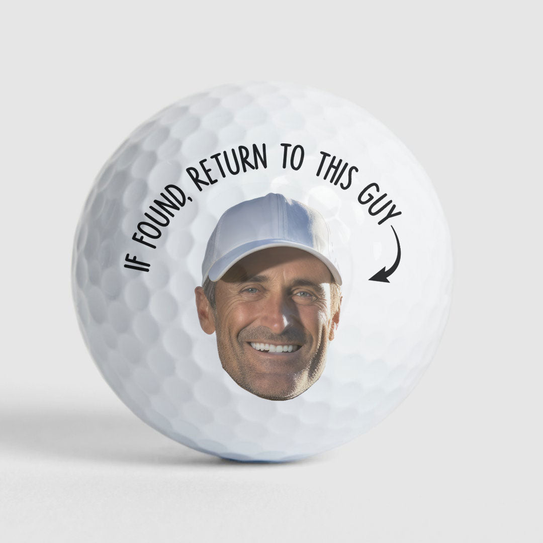 If Found, Return To This Guy Funny Golfer - Personalized Golf Ball