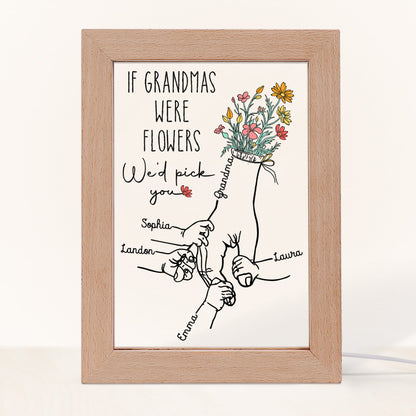If Grandmas Were Flowers - Personalized Frame Lamp